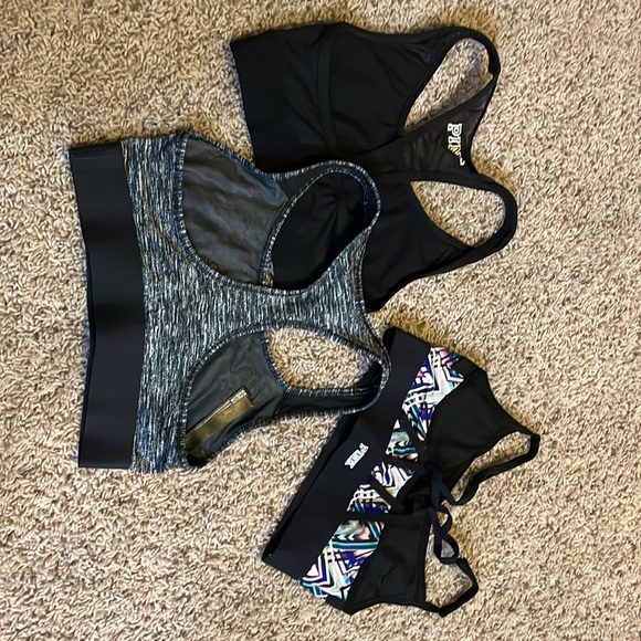 Set of 3 pink sports bra - all size S - Picture 2 of 5